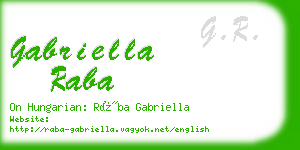 gabriella raba business card